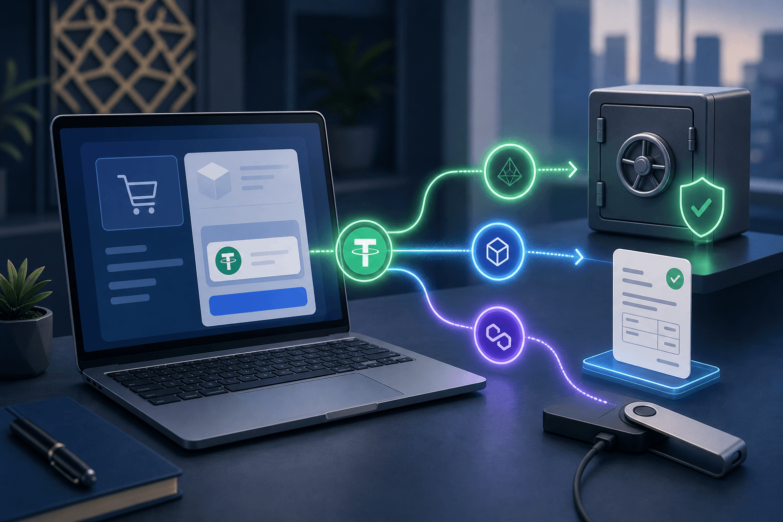 انتخاب کیف پول کریپتو برای دریافت USDT
